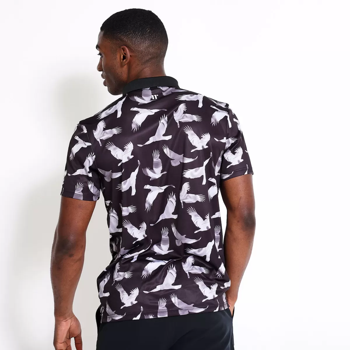 New Men's Bird Print Golf Polo Shirt Men Men's Golf Polo Shirts