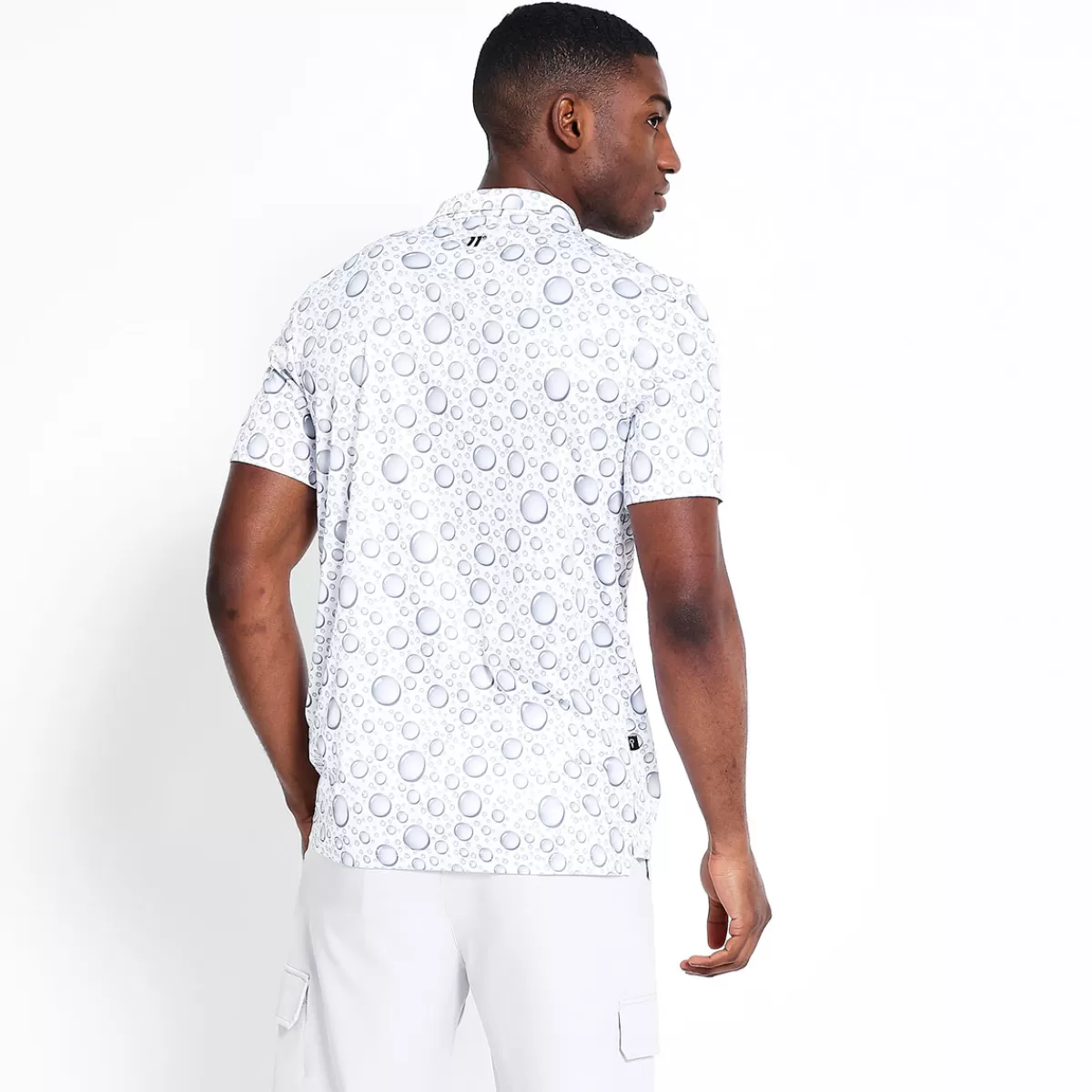 Cheap Men's Bubble Print Golf Polo Shirt Men Men's Golf Polo Shirts