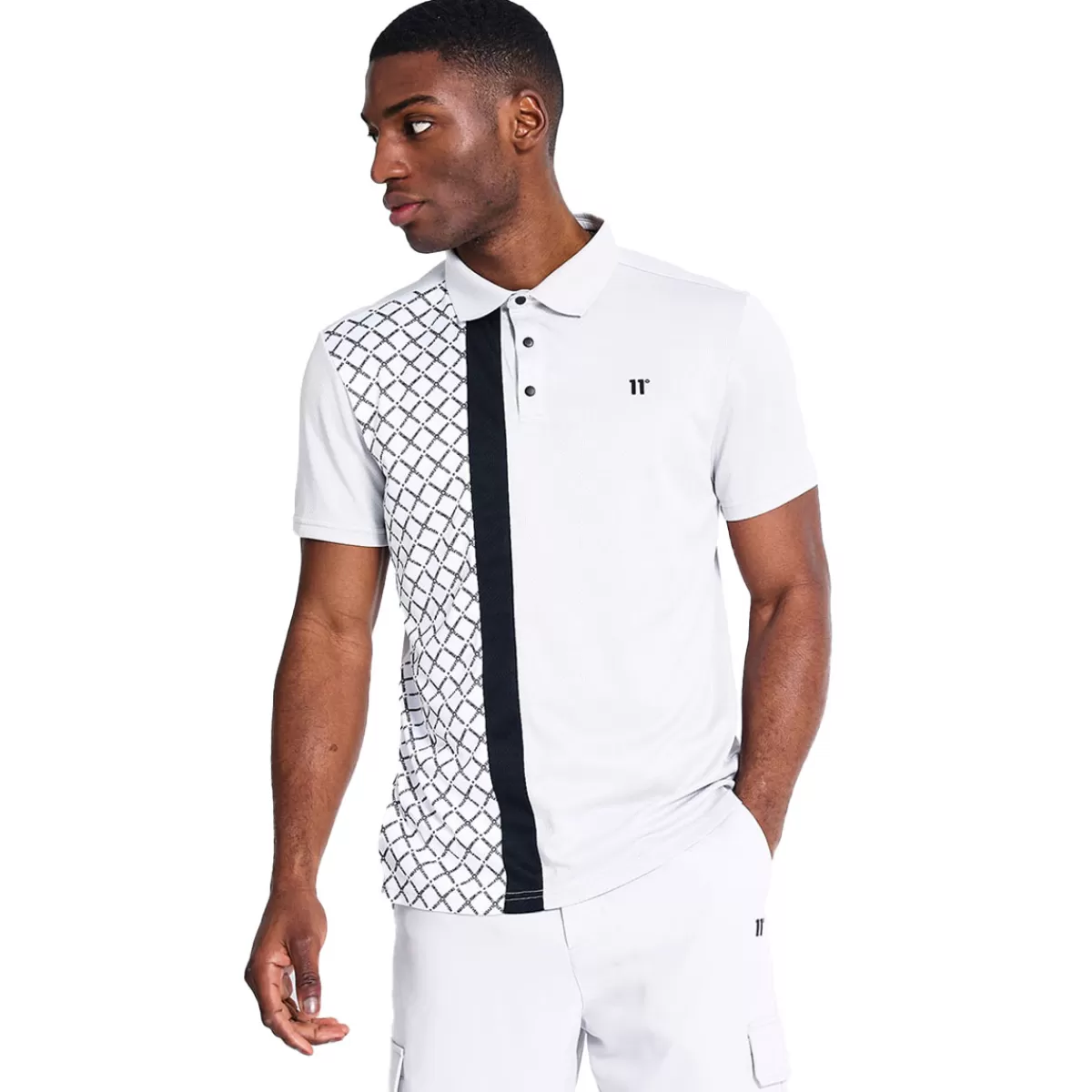 Discount Men's Printed Block Golf Polo Shirt Men Men's Golf Polo Shirts