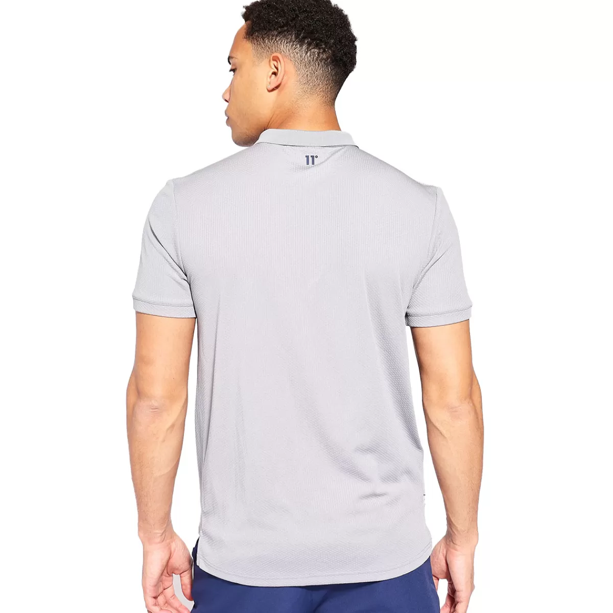 Online 11 Degrees Men's Taped Zip Golf Polo Shirt Grey/Navy