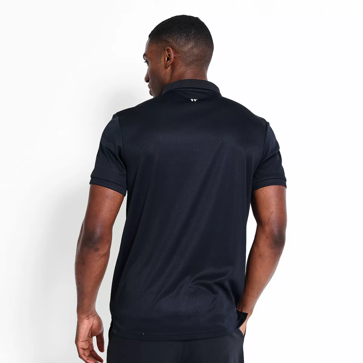 Cheap 11 Degrees Men's Taped Zip Golf Polo Shirt Black