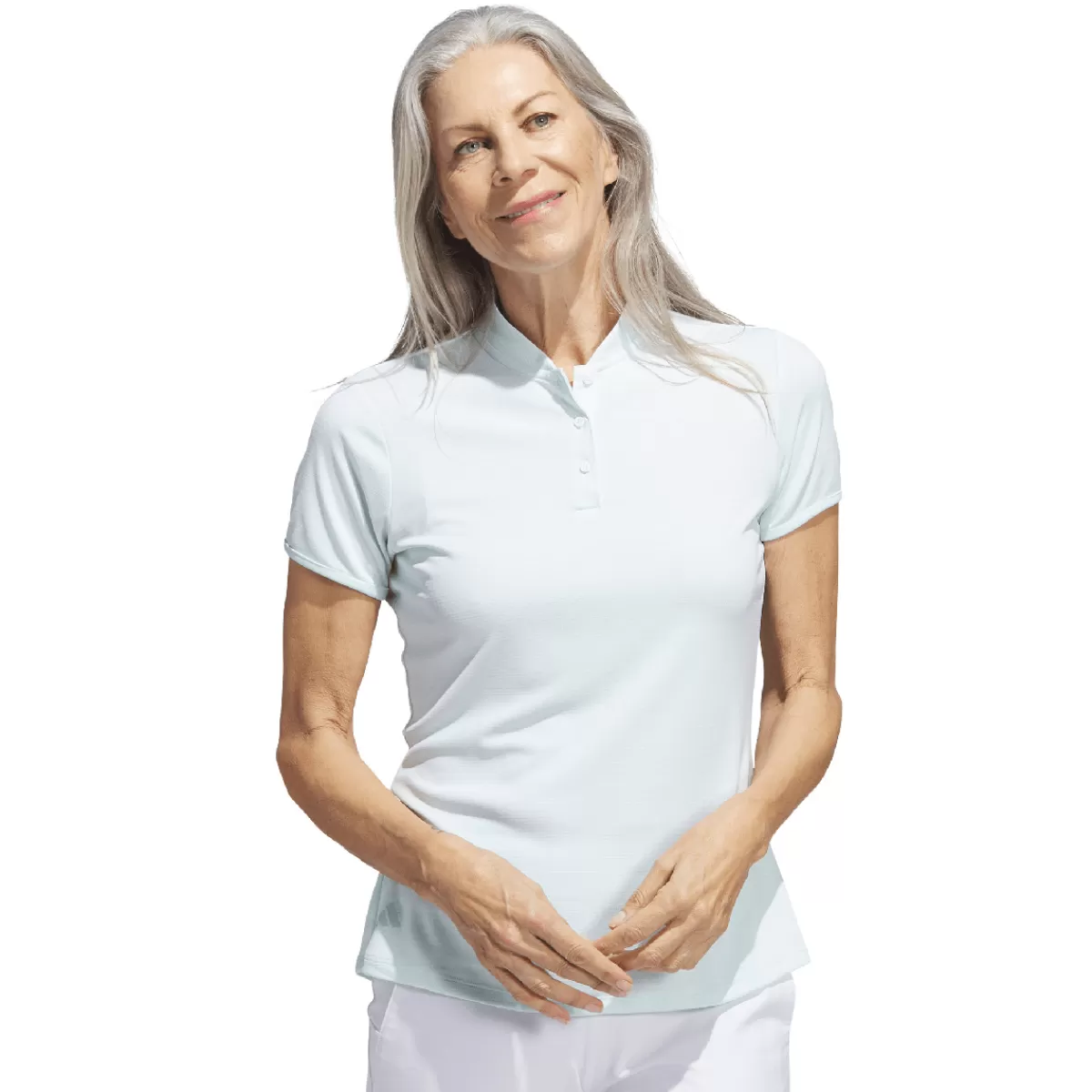 Fashion adidas Golf Adidas Ladies Essentials Dot Golf Polo Shirt White/Aqua