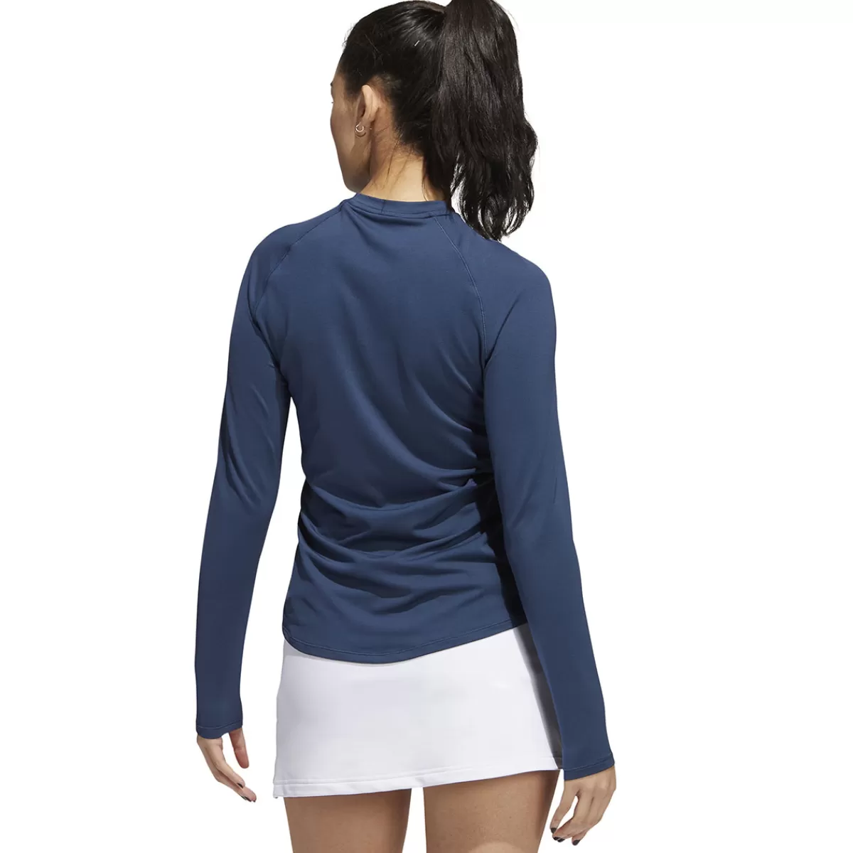 Fashion adidas Golf Adidas Ladies Long Sleeve Crew Golf Polo Shirt Navy