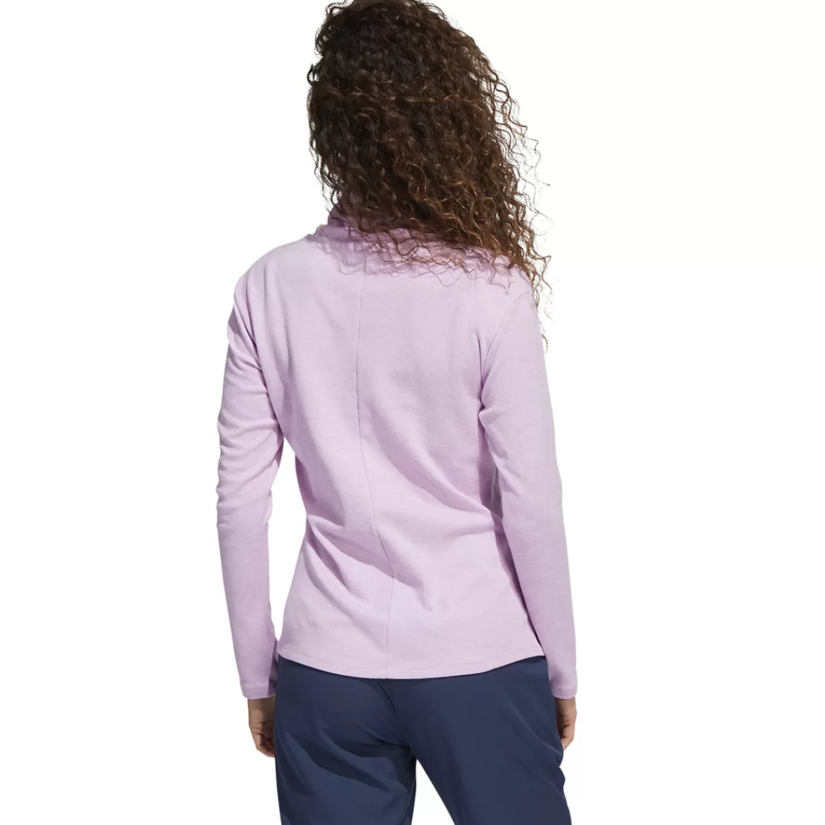 Sale adidas Golf Adidas Ladies Melange High Mock Golf Midlayer Bliss Lilac