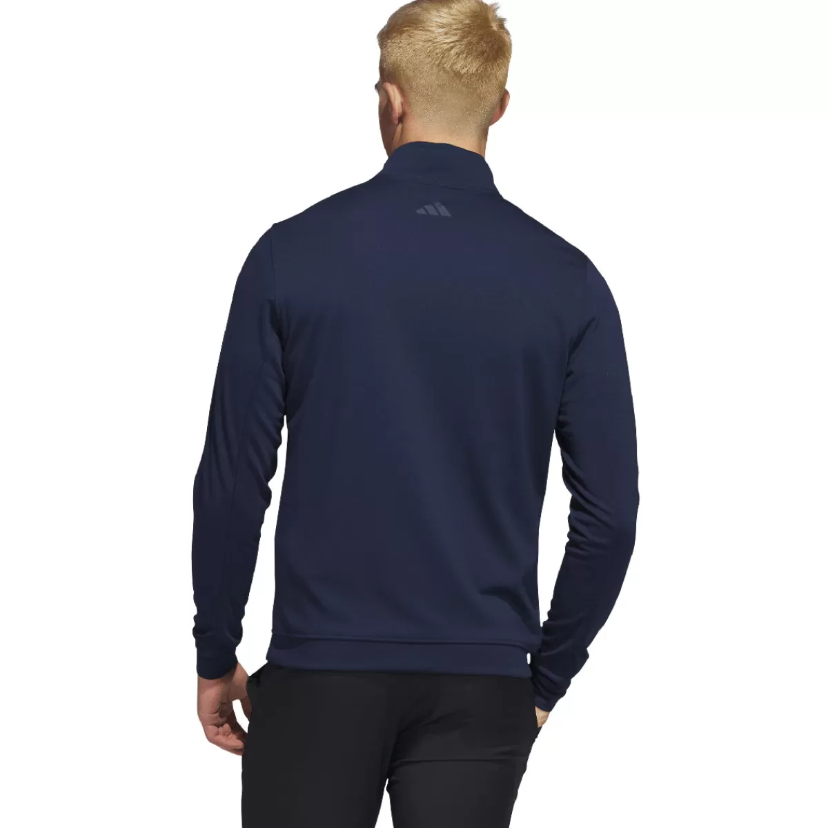 Shop Adidas Men's Elevated Half Zip Golf Mid Layer Men Men's Golf Sweaters