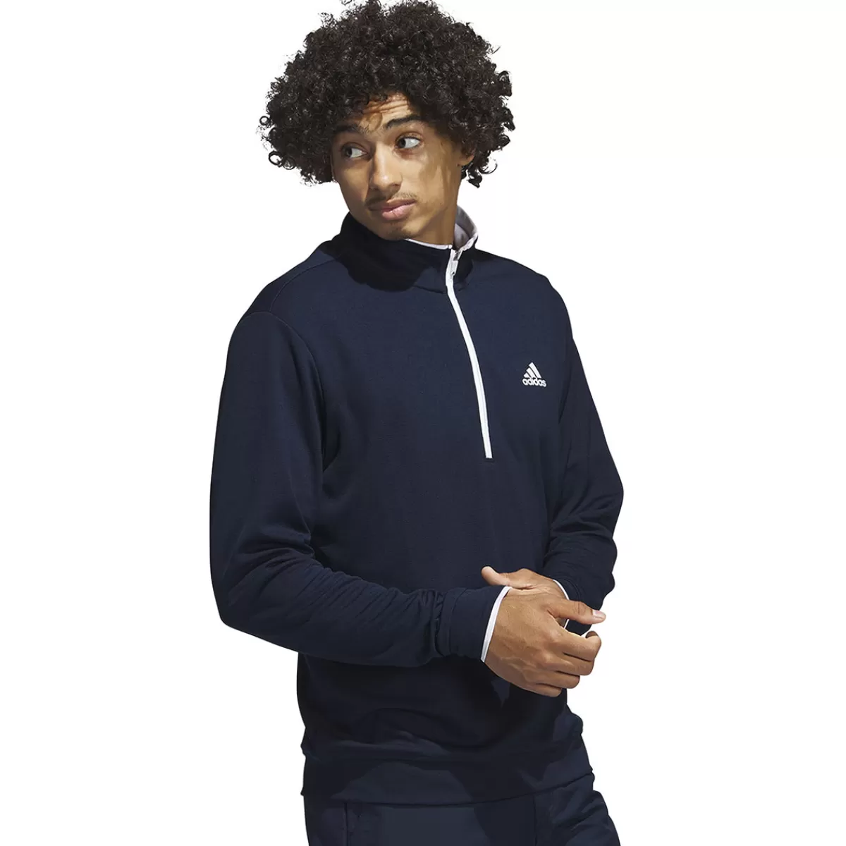 Outlet Adidas Men's Primegreen Upf Half Zip Golf Midlayer Men Men's Golf Sweaters