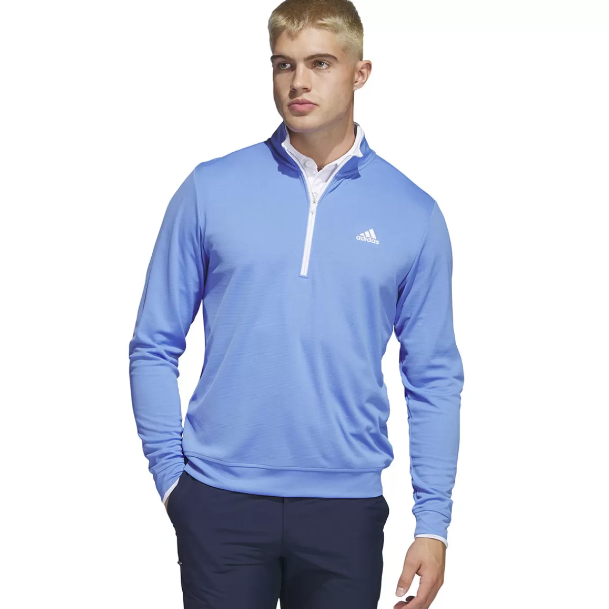 Outlet Adidas Men's Primegreen Upf Half Zip Golf Midlayer Men Men's Golf Sweaters