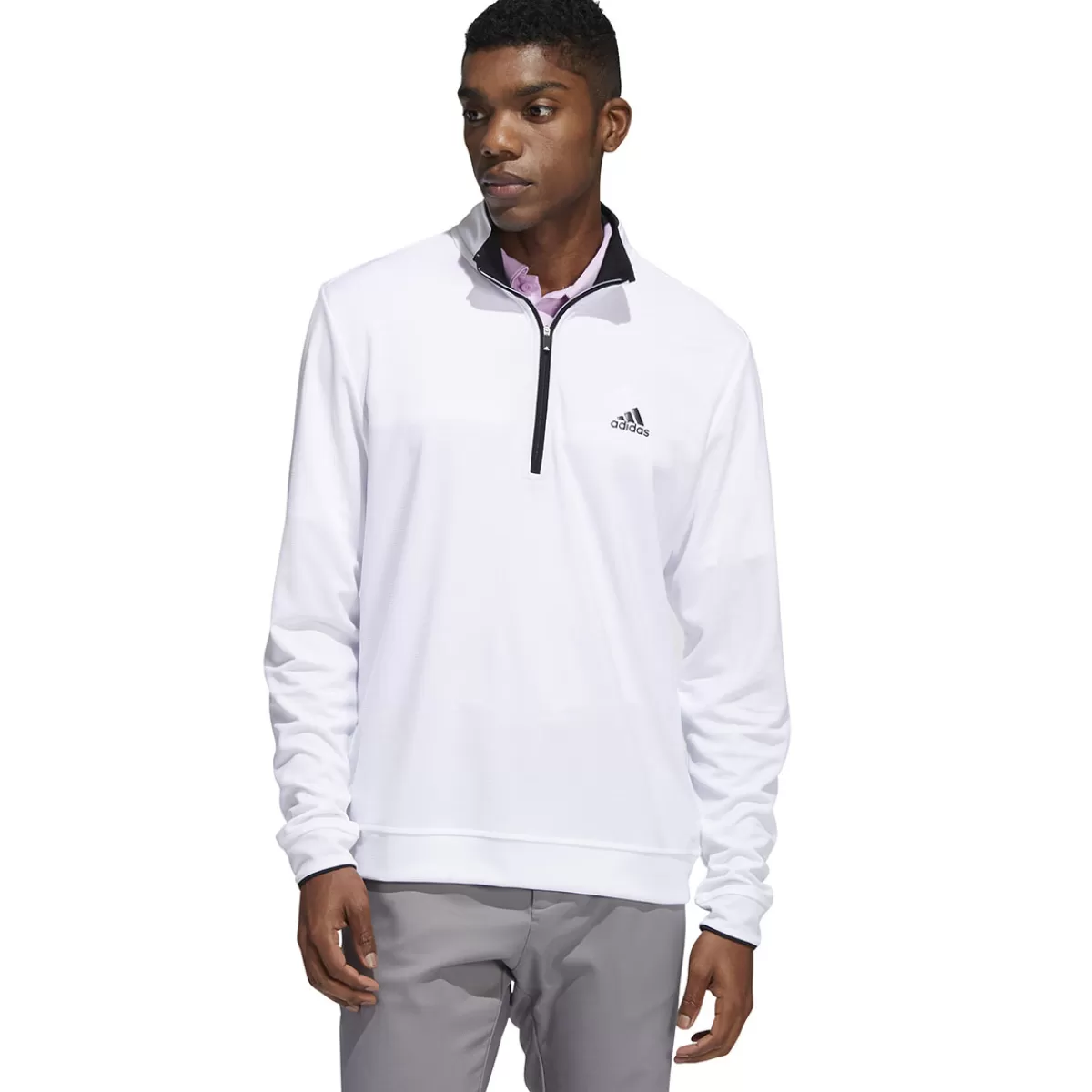 Fashion Adidas Men's Primegreen Upf Half Zip Golf Midlayer Men Men's Golf Sweaters