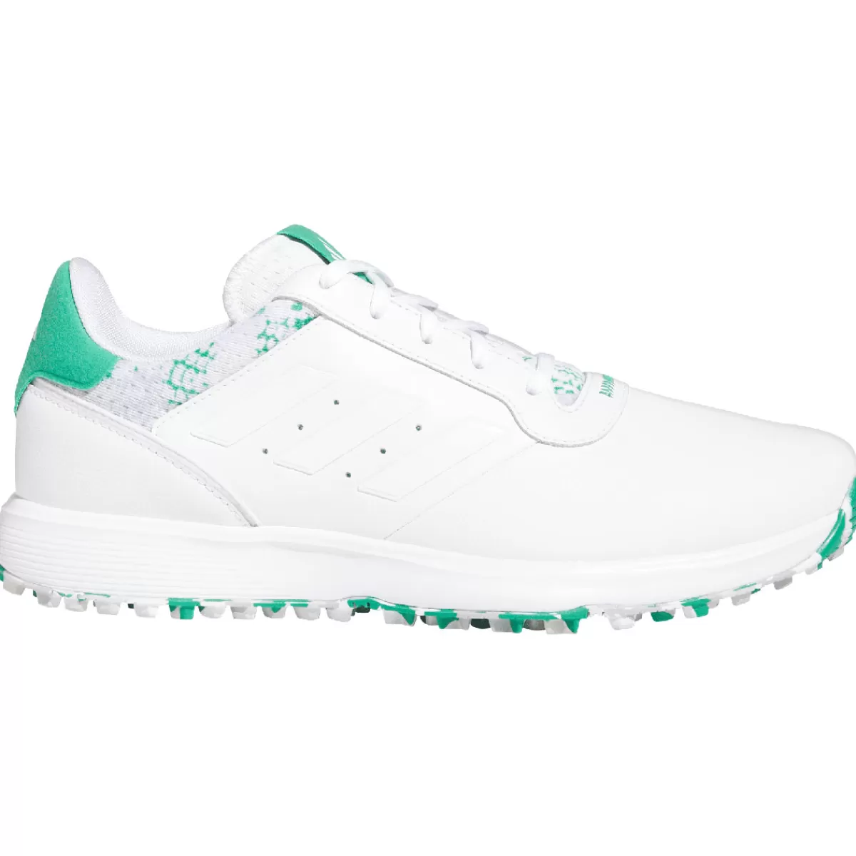 Cheap adidas Golf Adidas Men's S2G Leather Waterproof Spikeless Golf Shoes White/Grey/Green