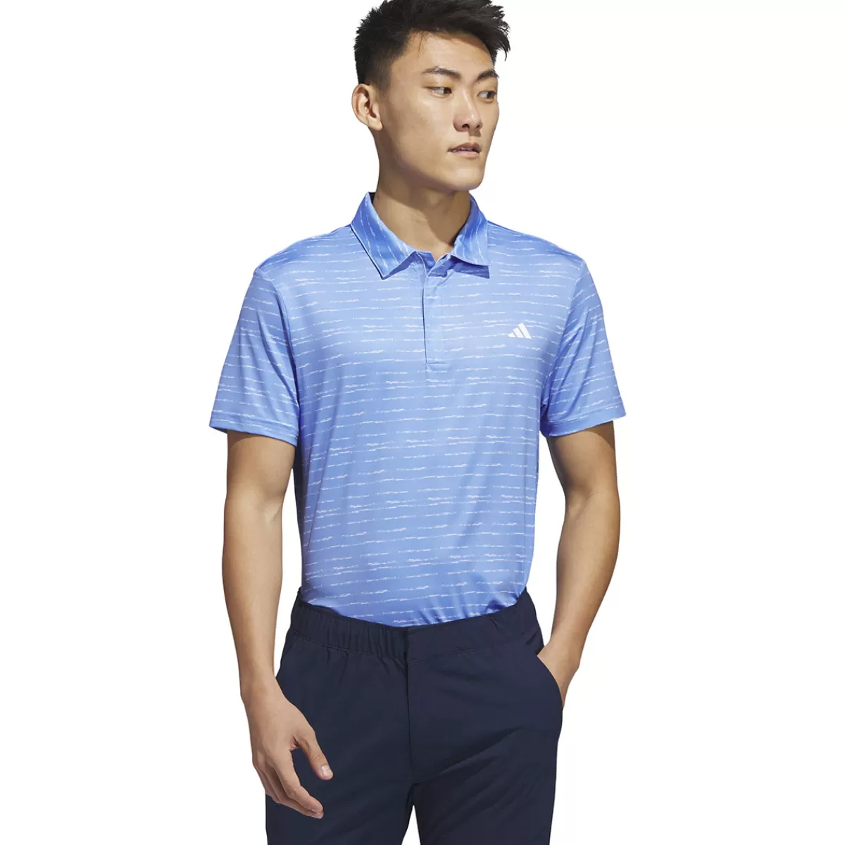 Sale adidas Golf Adidas Men's Stripe Zip Golf Polo Shirt