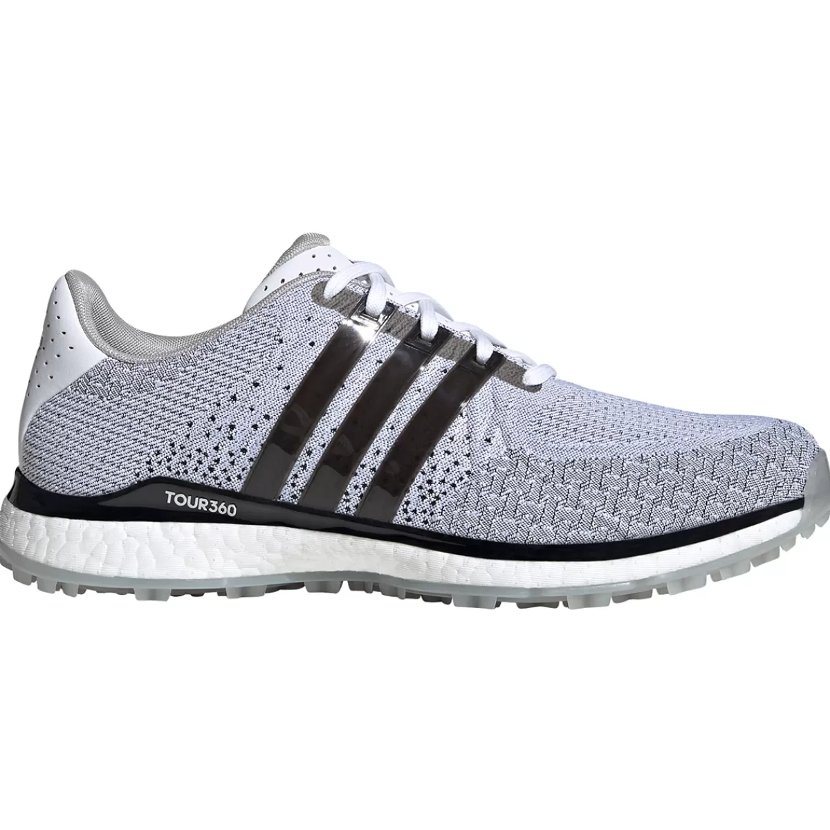Flash Sale adidas Golf Adidas Men's Tour 360 Xt-Sl Textile Waterproof Spikeless Golf Shoes White/Black/Silver