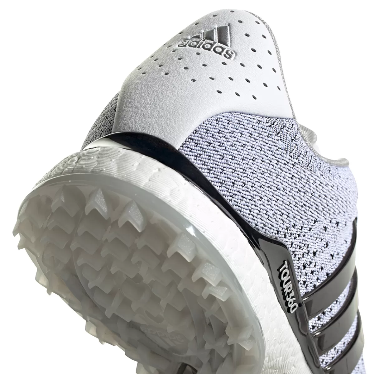 Flash Sale adidas Golf Adidas Men's Tour 360 Xt-Sl Textile Waterproof Spikeless Golf Shoes White/Black/Silver