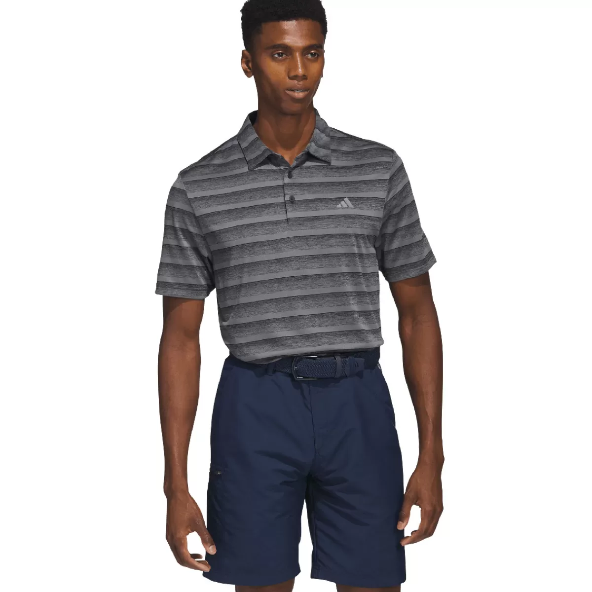 Sale adidas Golf Adidas Men's Two-Colour Striped Golf Polo Shirt