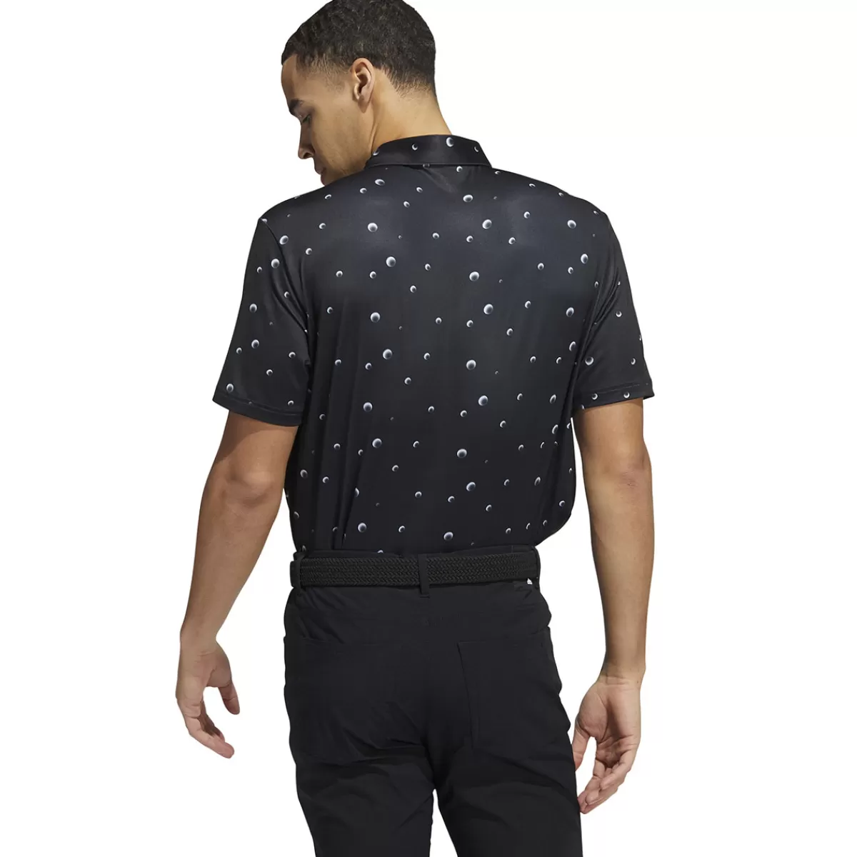 Best Sale adidas Golf Adidas Men's Ultimate365 All-Over Print Golf Polo Shirt Black