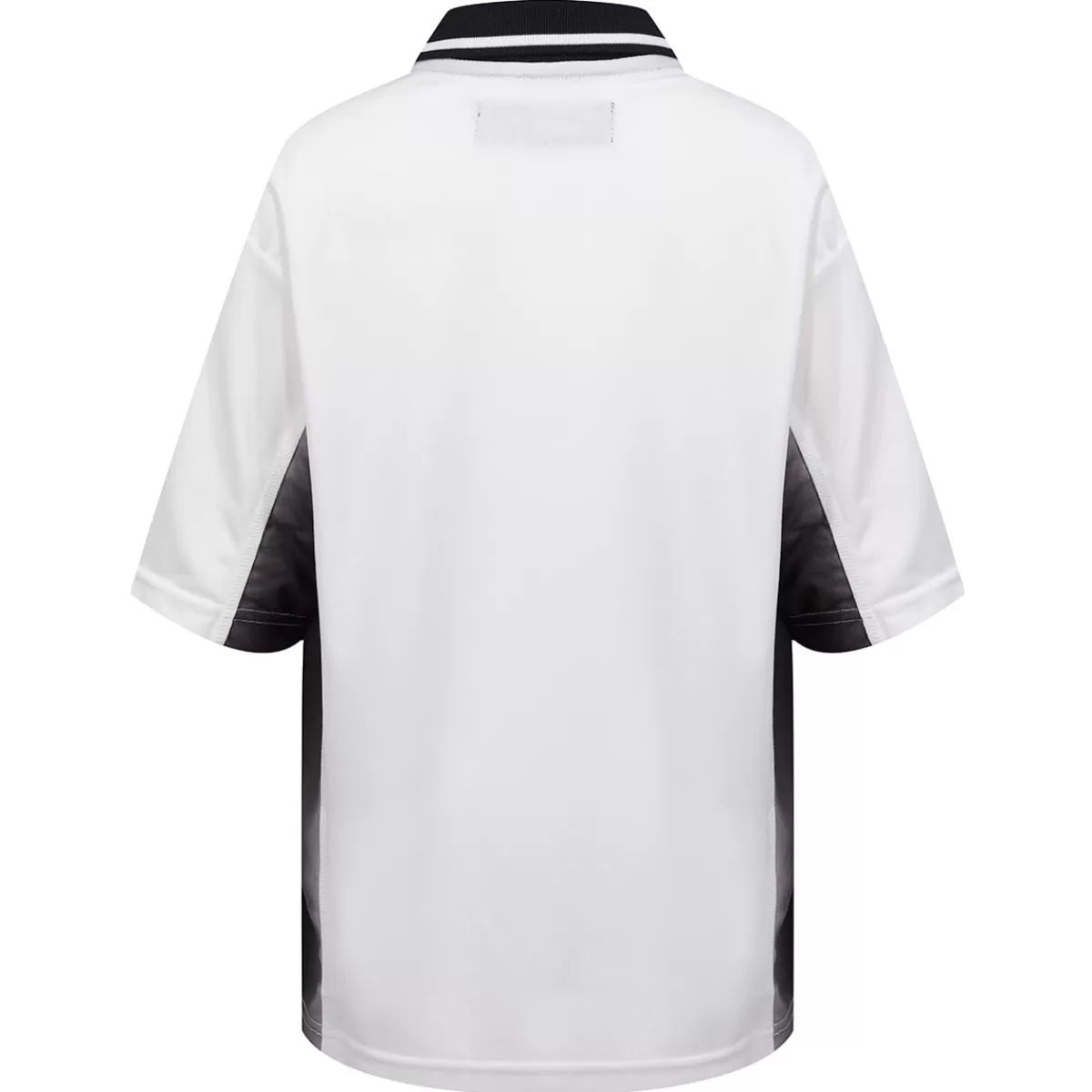 Shop Benross Junior Faded Side Panel Stretch Golf Polo Shirt White/Black