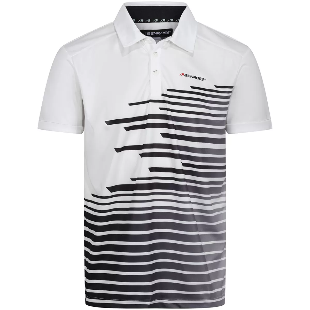 Store Benross Men's Fade Stripe Stretch Golf Polo Shirt