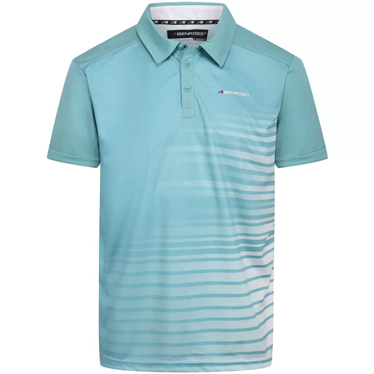Best Sale Benross Men's Fade Stripe Stretch Golf Polo Shirt