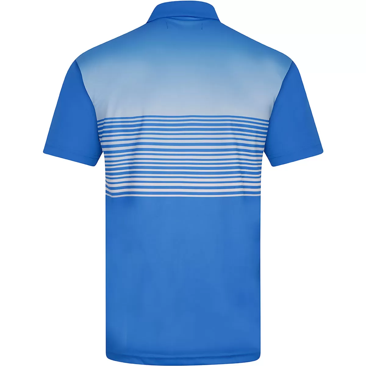 Best Sale Benross Men's Fade Stripe Stretch Golf Polo Shirt Royal/White