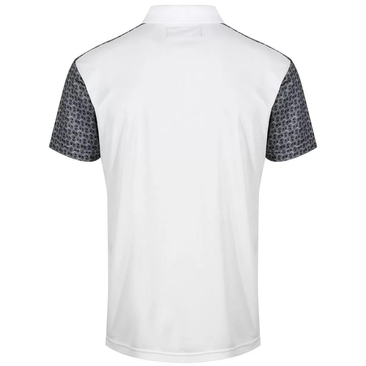 Discount Benross Men's Feather Print Golf Polo Shirt White/Grey