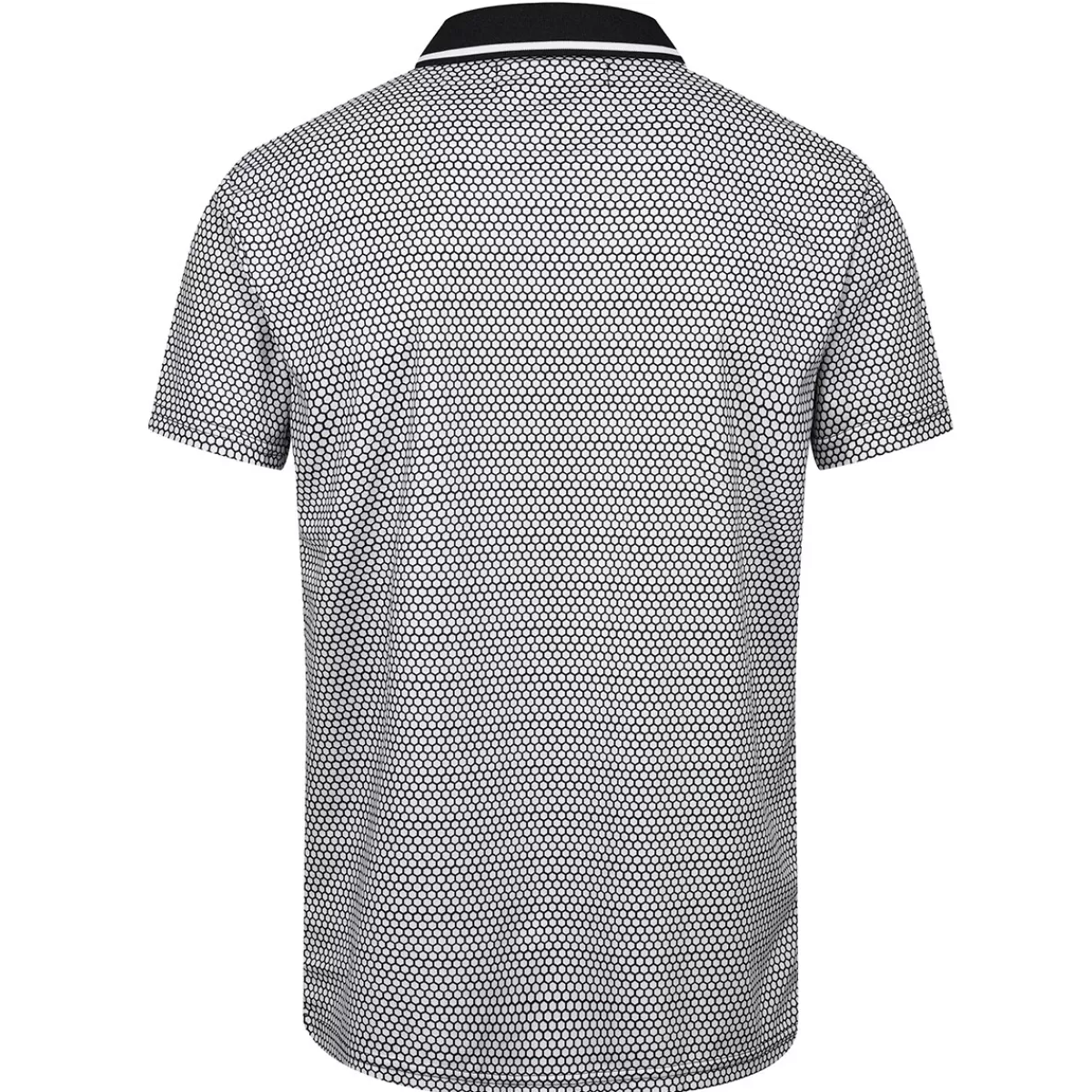Cheap Men's Hex Print Stretch Golf Polo Shirt Men Men's Golf Polo Shirts