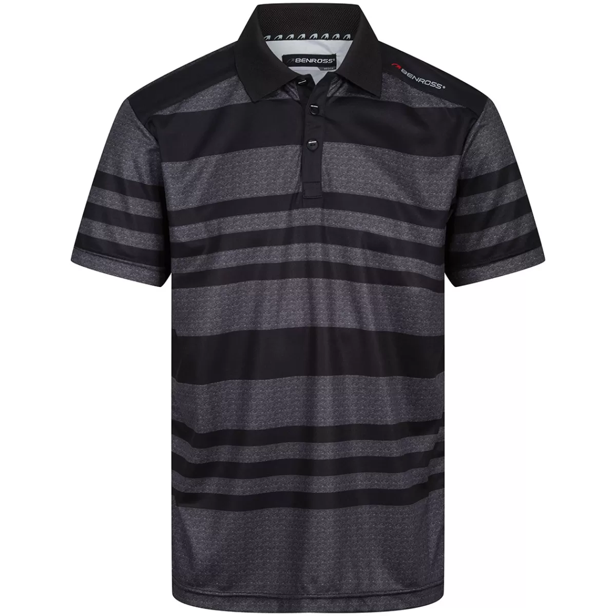 Outlet Benross Men's Marl Stripe Stretch Golf Polo Shirt