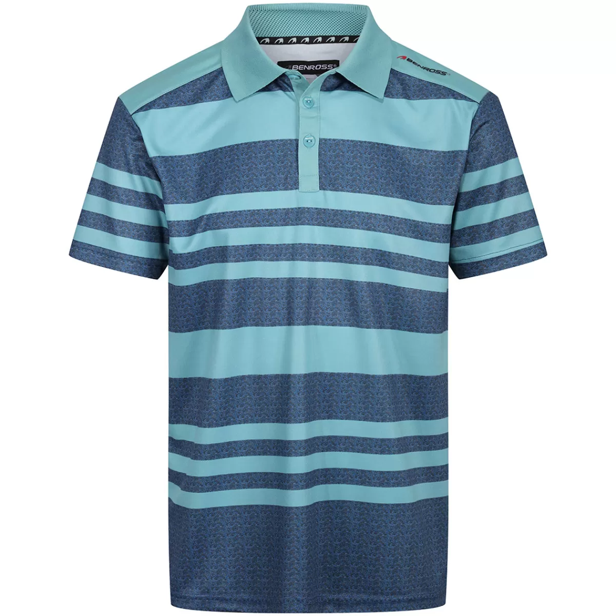 Best Benross Men's Marl Stripe Stretch Golf Polo Shirt
