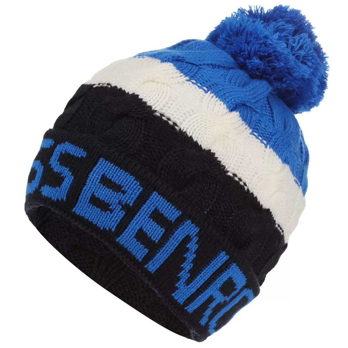 Cheap Men's Tri-Coloured Pom Knitted Hat Men Men's Golf Caps & Hats