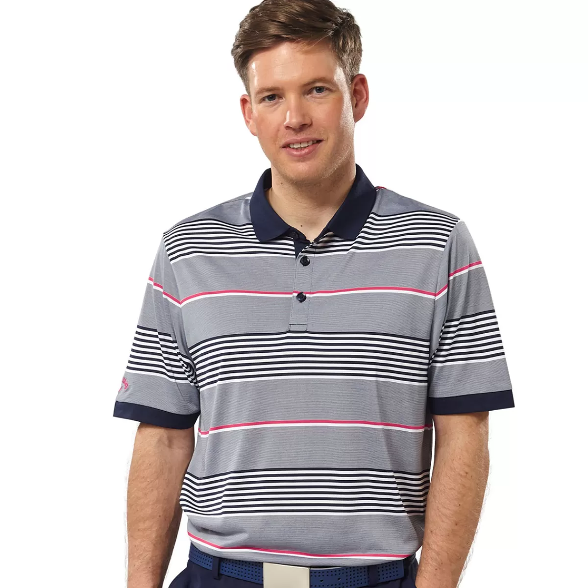 New Callaway Men's 3 Colour Stripe Golf Polo Shirt Men Men's Golf Polo Shirts