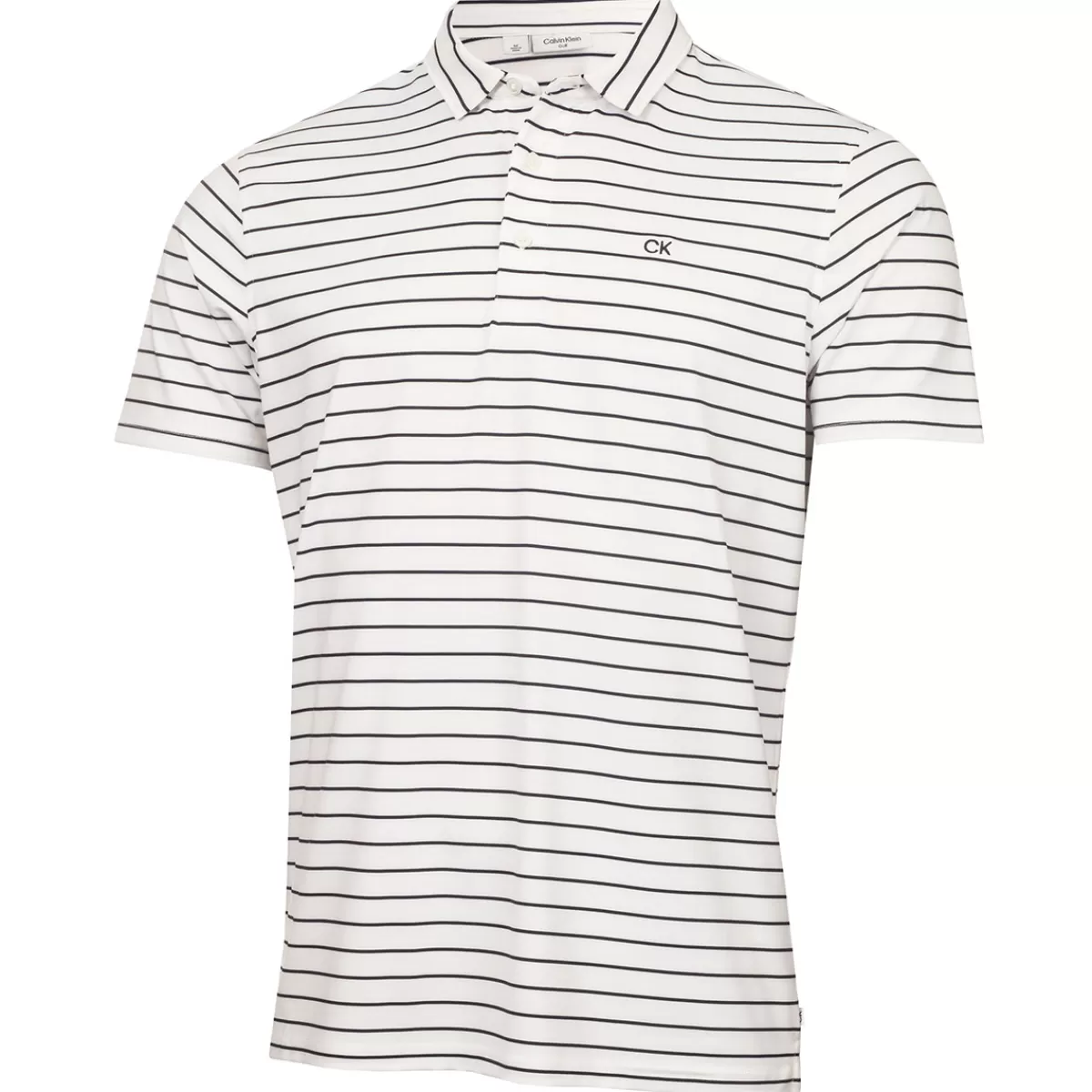 Online Calvin Klein Men's Fine Stripe Golf Polo Shirt White/Navy