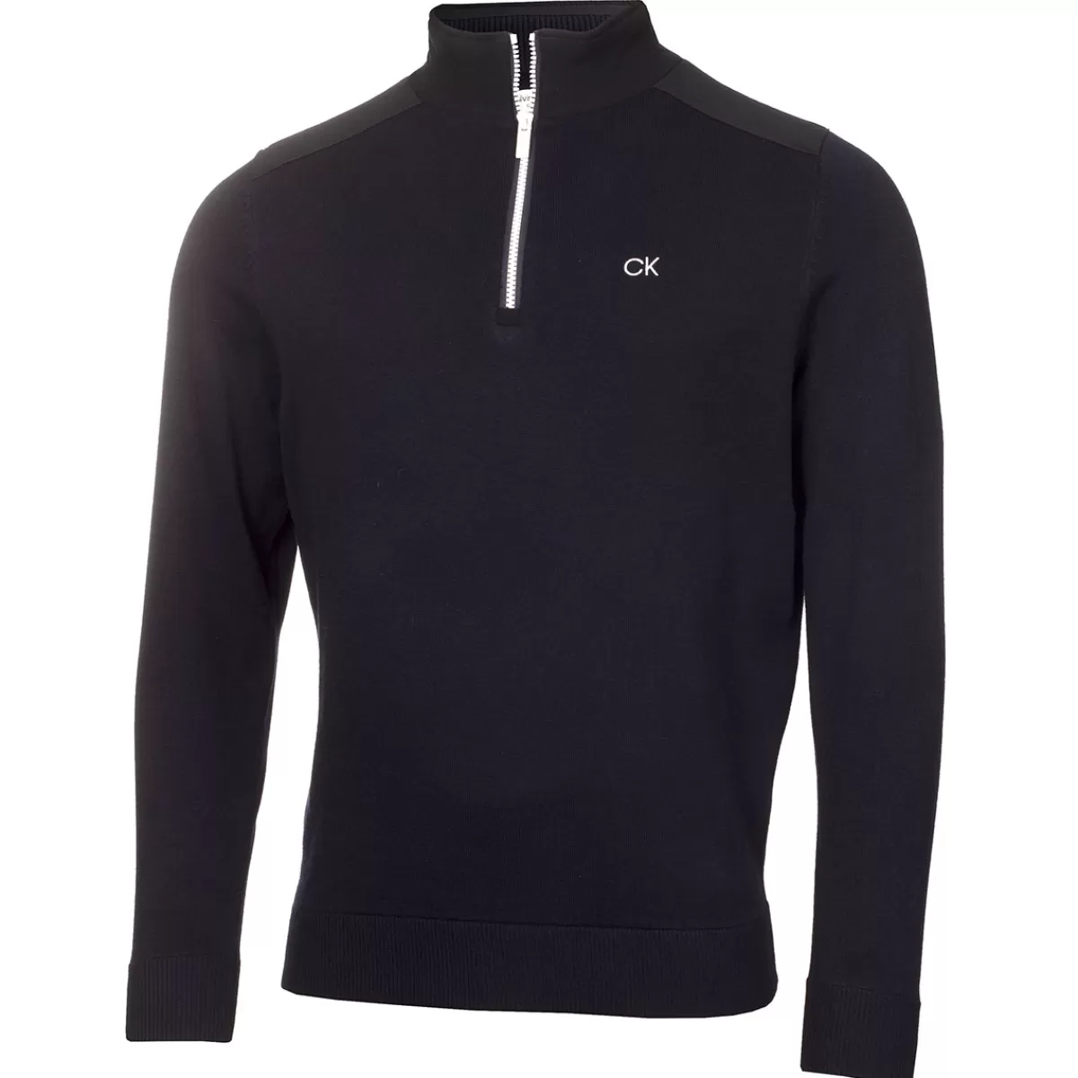 Discount Men's Knitted Half Zip Golf Mid Layer Men Men's Golf Sweaters