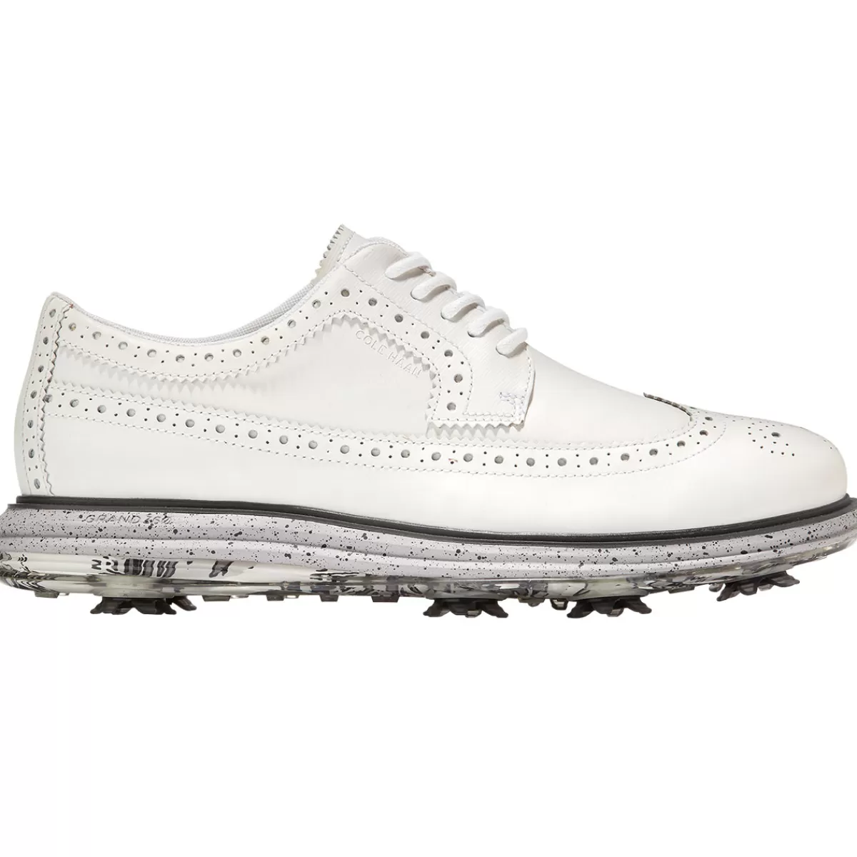Clearance Cole Haan Men's Og Tour Golf Waterproof Spiked Golf Shoes White/Harbor Mist/Tiger Camo