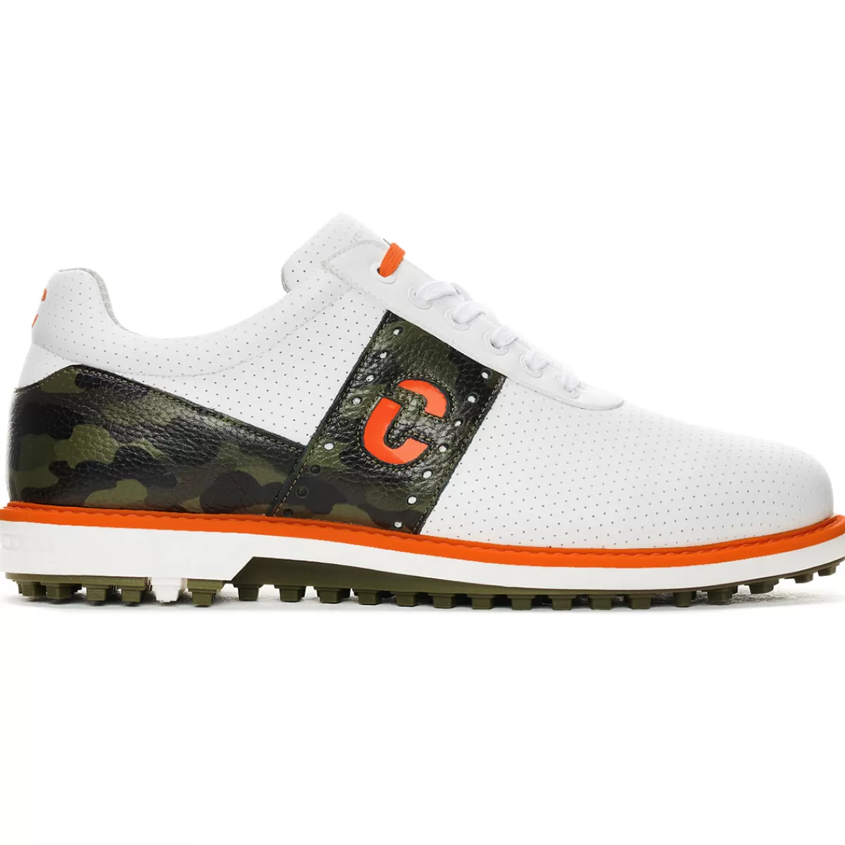Best Sale Duca Del Cosma Men's Jl1 Waterproof Spikeless Golf Shoes White/Camo Green