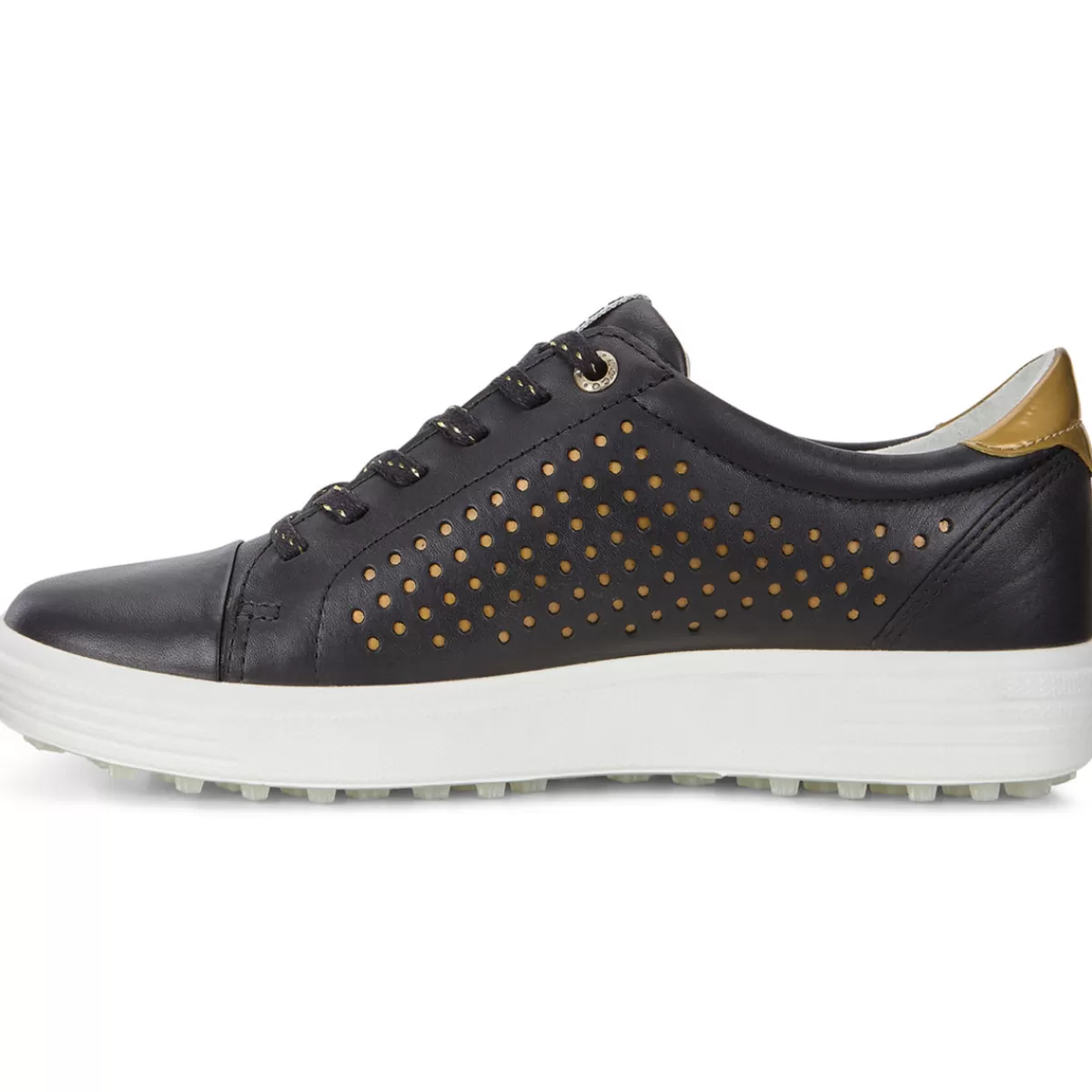 Shop ECCO Ladies Casual Hybrid Waterproof Spikeless Golf Shoes Black