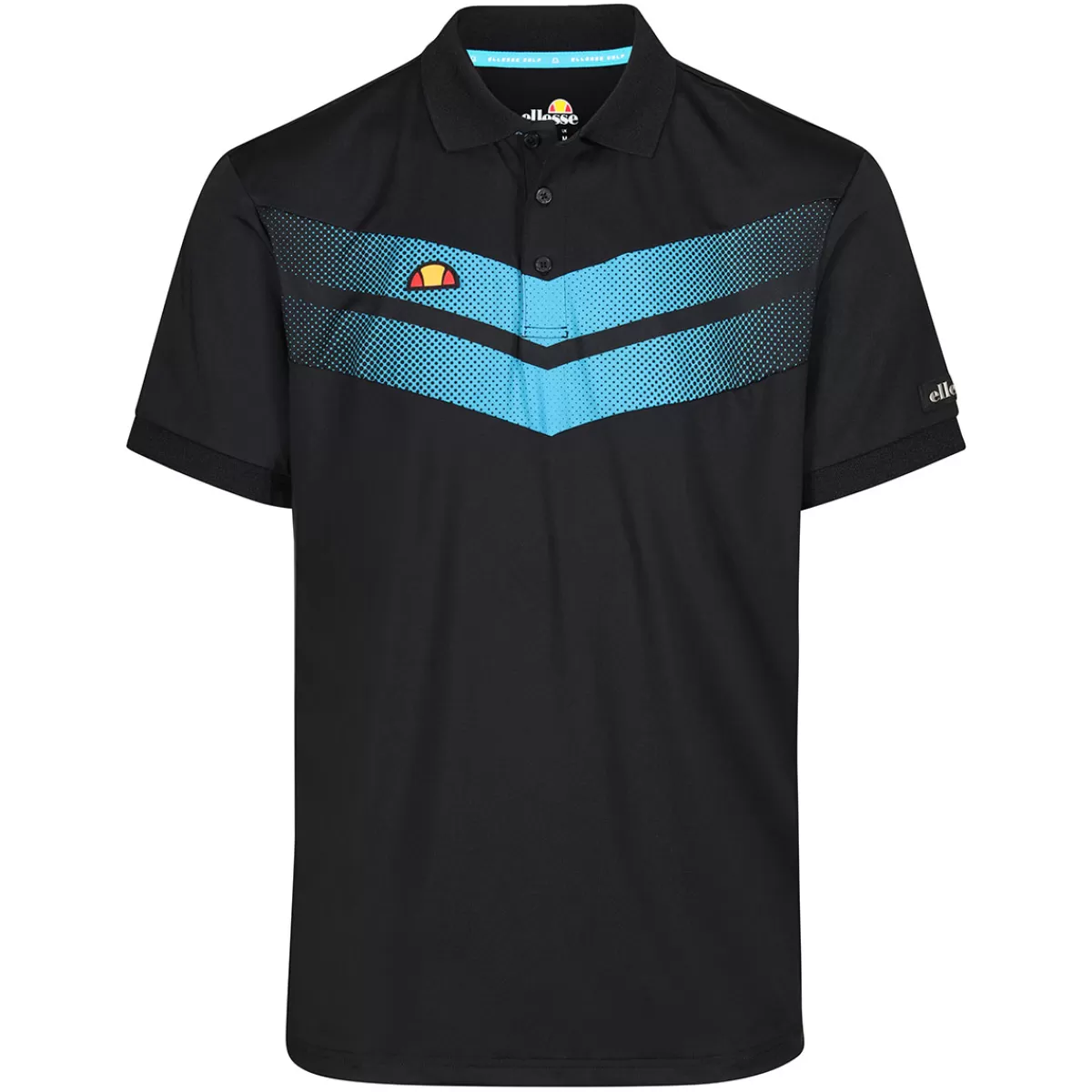 Fashion Ellesse Men's Fallerone Chev Golf Polo Shirt Black