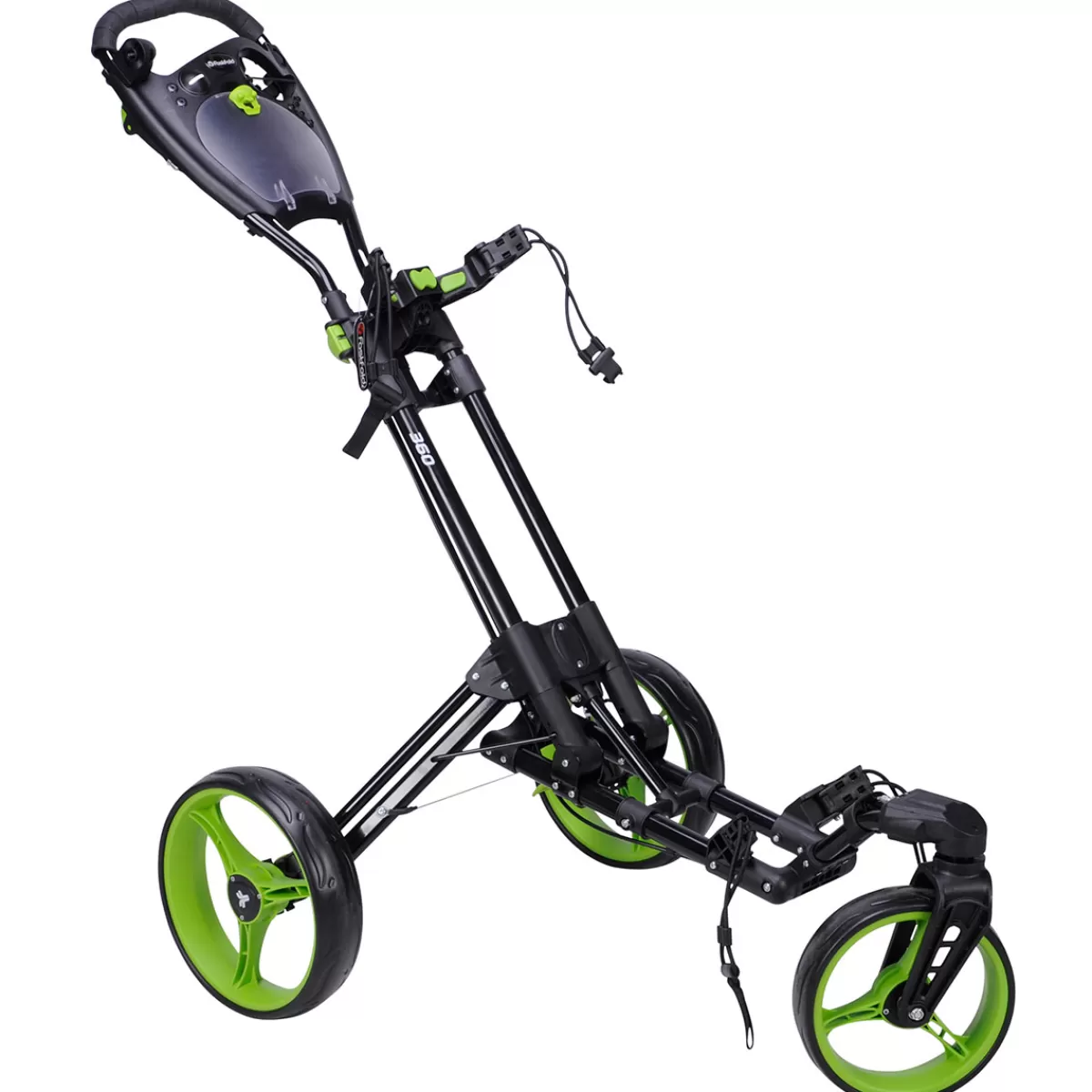 Fashion Fast Fold Fastfold 360 3 Wheel Push Trolley Black/Lime