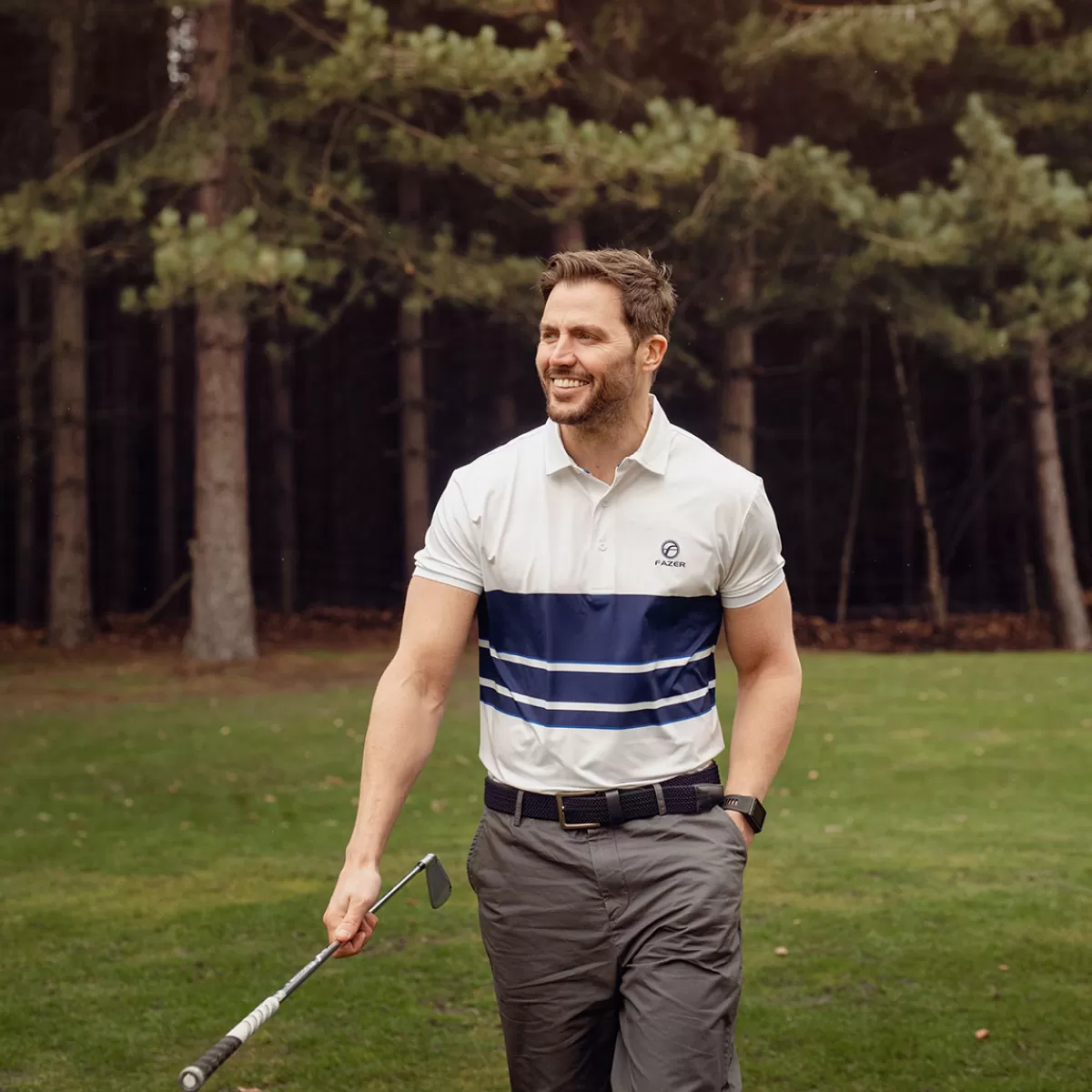 Best Sale Men's Endo Chest Stripe Golf Polo Shirt Men Men's Golf Polo Shirts