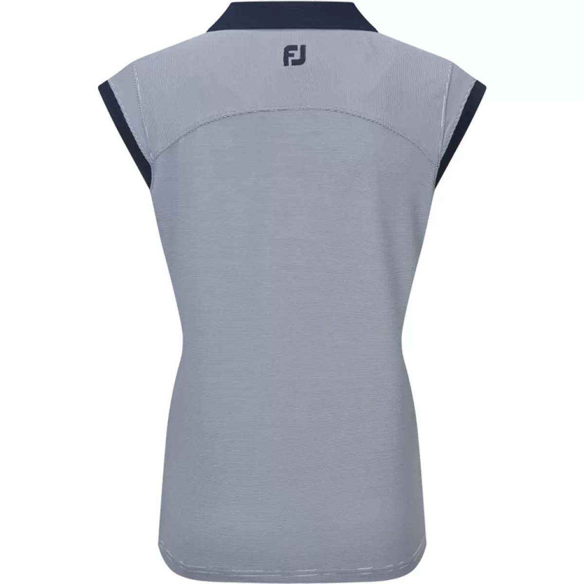 Cheap FootJoy Ladies End On End Striped Lisle Golf Polo Shirt Navy/White