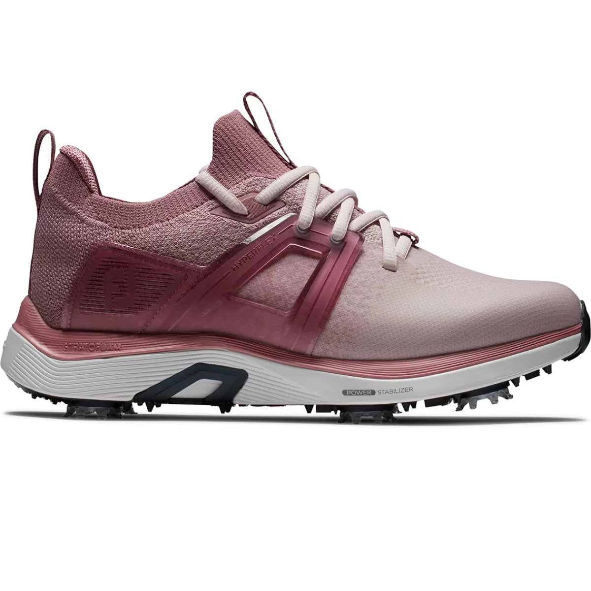 New FootJoy Ladies Hyperflex Waterproof Spiked Golf Shoes Pink/Pink/White