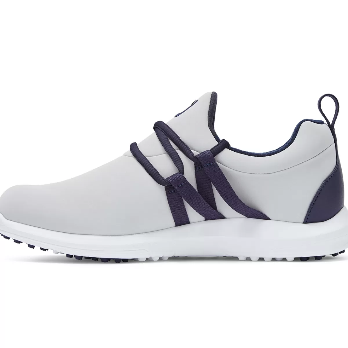 Best Sale FootJoy Ladies Leisure Slip-On Waterproof Spikeless Golf Shoes Light Grey/Navy