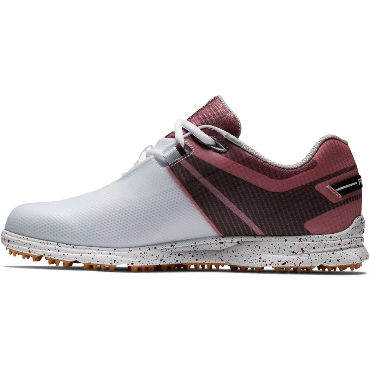 Sale FootJoy Ladies Pro Sl Sport Waterproof Spikeless Golf Shoes White/Black/Burgundy