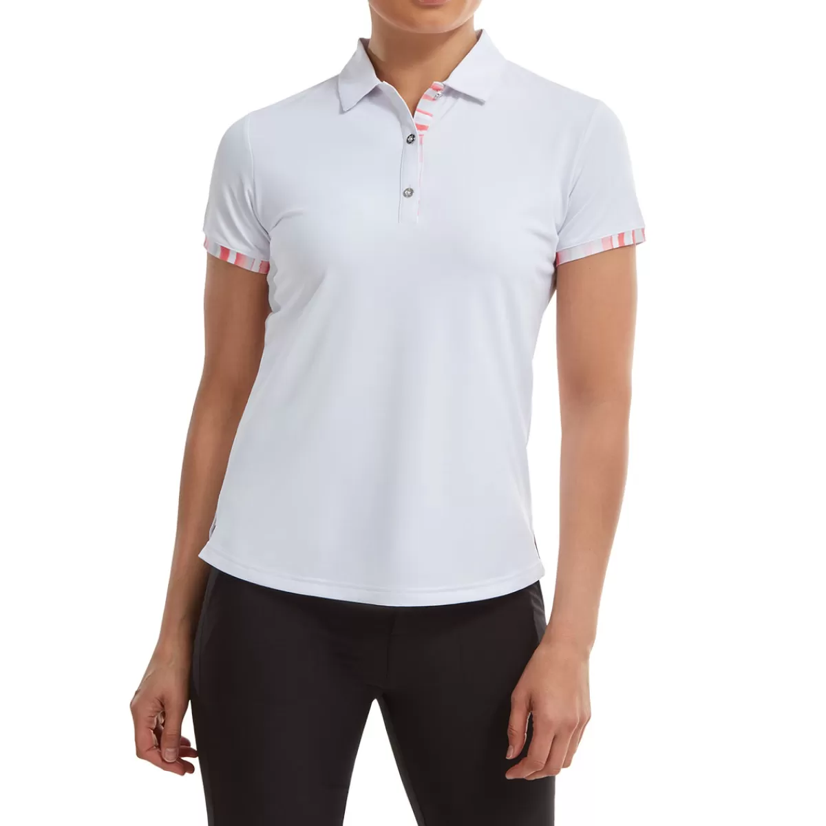 Store FootJoy Ladies Watercolour Trim Pique Golf Polo Shirt