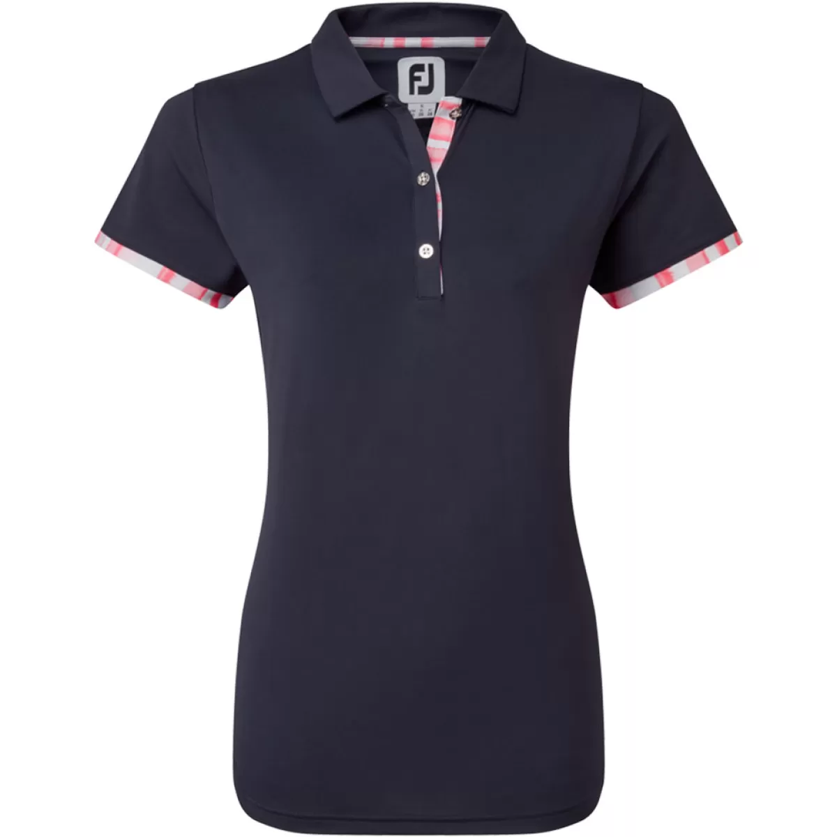 Fashion FootJoy Ladies Watercolour Trim Pique Golf Polo Shirt