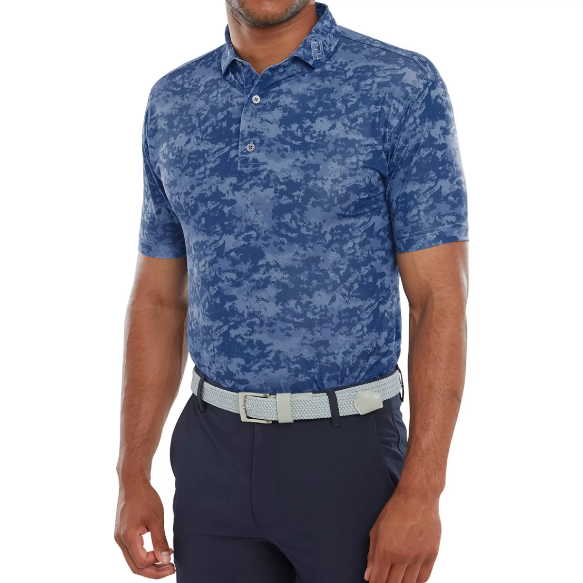 Cheap FootJoy Men's Cloud Camo Golf Polo Shirt Twilight