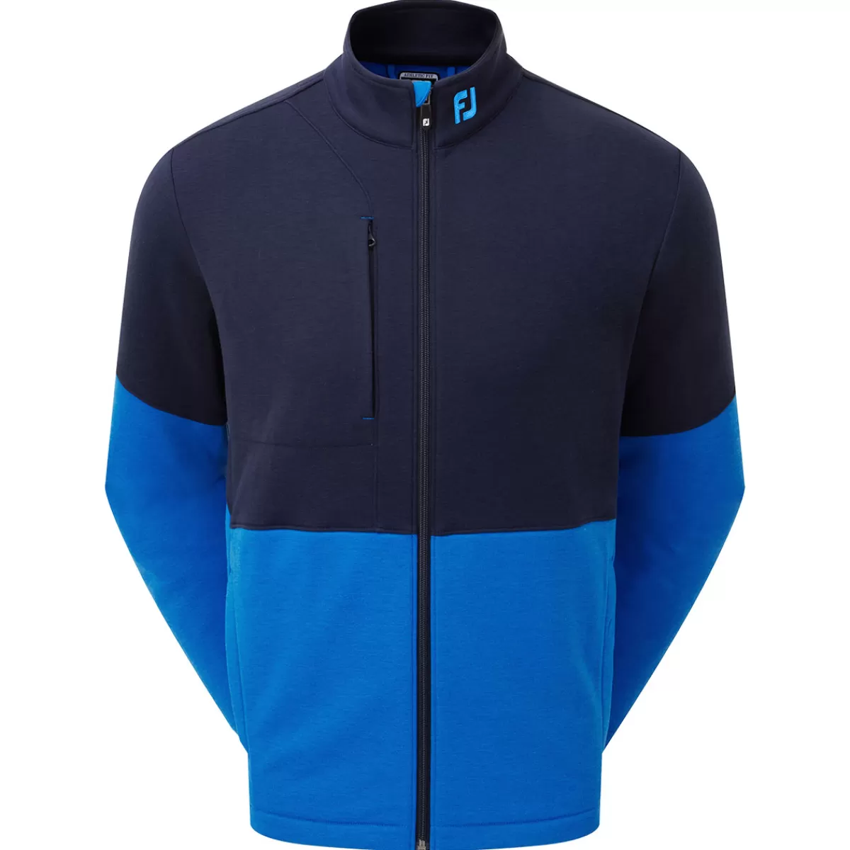 Online FootJoy Men's Colour Block Chill-Out Full Zip Golf Mid Layer Navy Blue