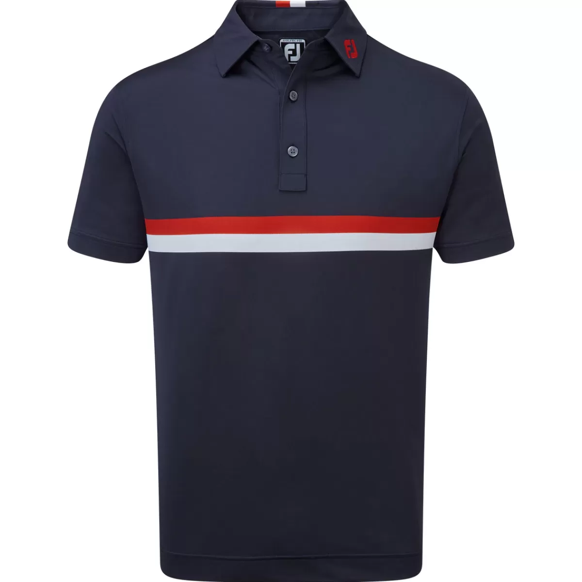 Best Sale FootJoy Men's Double Chest Band Golf Polo Shirt