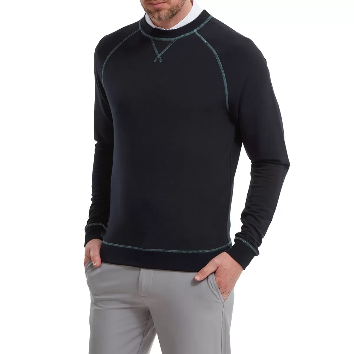 Best Men's Dri Release French Terry Crew Golf Sweater Men Men's Golf Sweaters