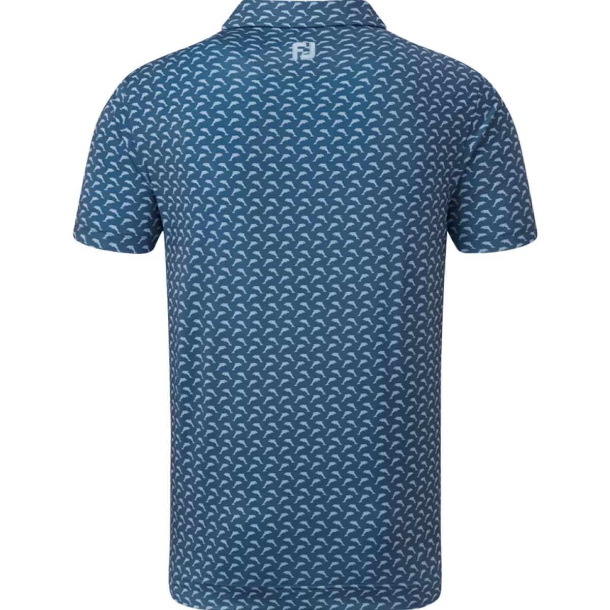 Store FootJoy Men's Leaping Dolphins Print Lisle Stretch Golf Polo Shirt