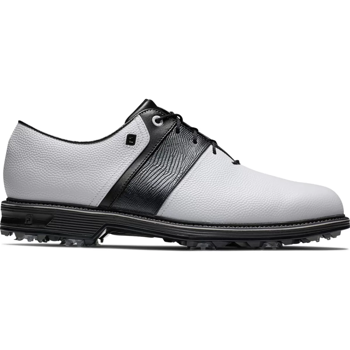 Flash Sale FootJoy Men's Premiere Packard Waterproof Spiked Golf Shoes White/Black/Black