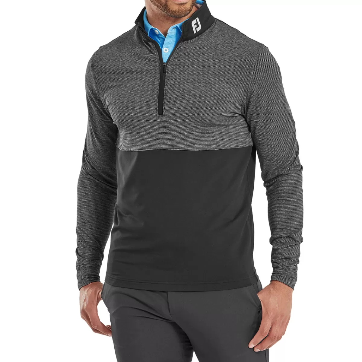Store Men's Spaced Dye Blocked Chill-Out Golf Mid Layer Men Men's Golf Sweaters
