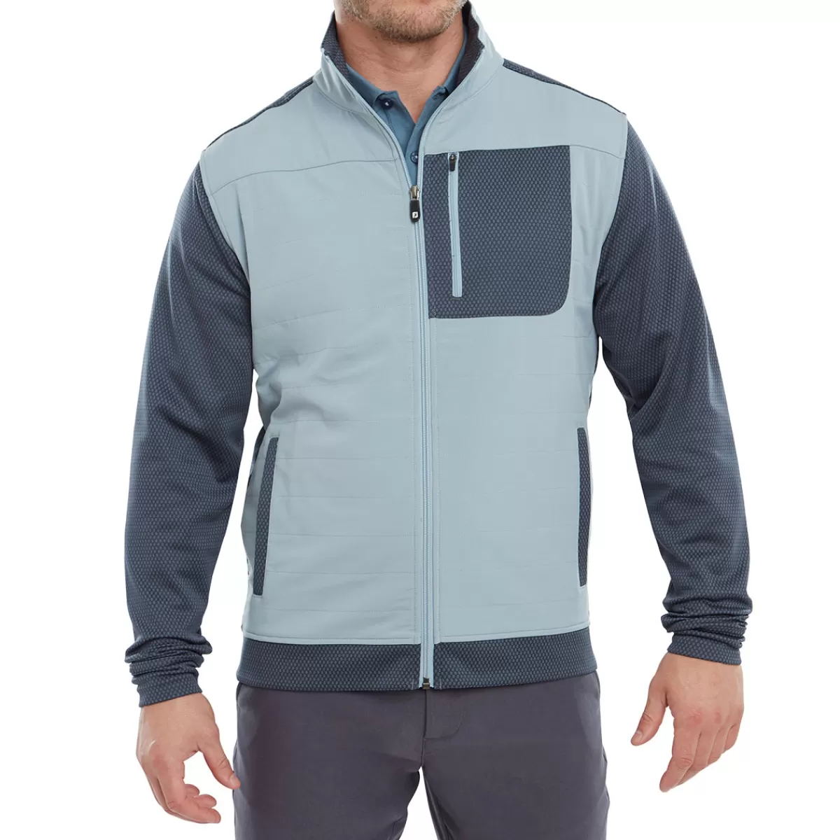 New FootJoy Men's Thermoseries Hybrid Golf Jacket Grey/Charcoal